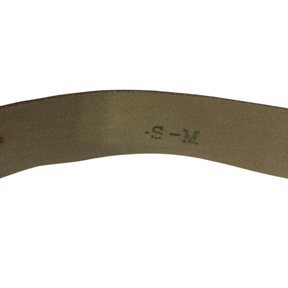 VTG Gold Western Statement Belt Silver Concho Thunderbird Studded ‎ S M - Picture 3 of 10